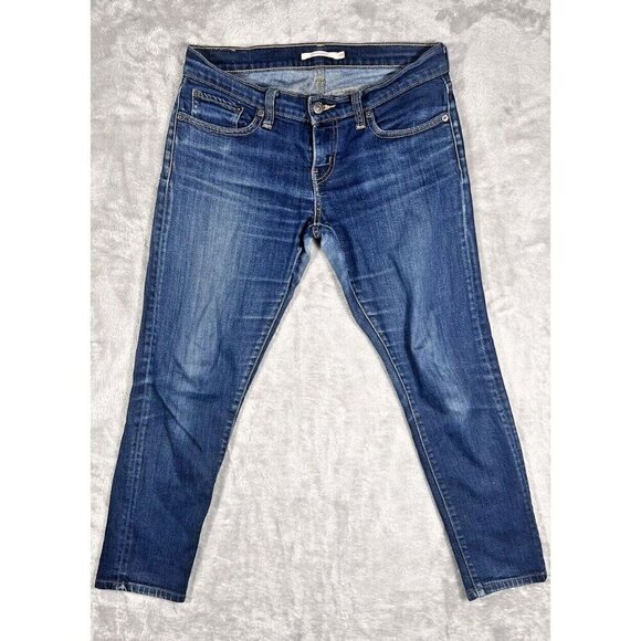 Levi’s 601 Pin Skinny Jeans - W28 L25 Unique Bird Print Pocket - Picture 1 of 16